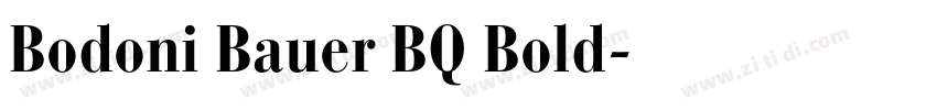Bodoni Bauer BQ Bold字体转换